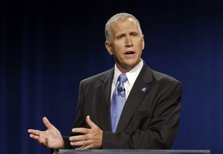 North Carolina Senate candidate Thom Tillis backed selling birth control without a prescription at a debate Wednesday, the latest Republican to back an idea aimed at winning over women voters. (AP Photo)