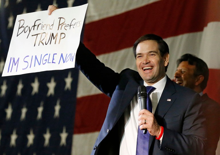 Some reporters have reacted to Rubio's new line of attack by signaling that they are very shocked, concerned and embarrassed that it has come to this. (AP Photo/Sue Ogrocki)