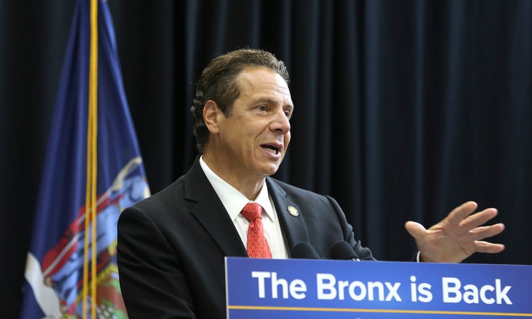 New York Gov. Andrew Cuomo told the Democratic LGBT caucus here Tuesday that Clinton could resolve the HIV/AIDS epidemic by 2020.