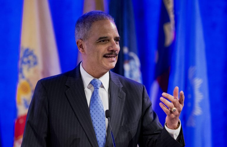 Attorney General Eric Holder speaks at the annual Attorneys General Winter Meeting in Washington, Tuesday, Feb. 25, 2014. (AP Photo/Manuel Balce Ceneta)