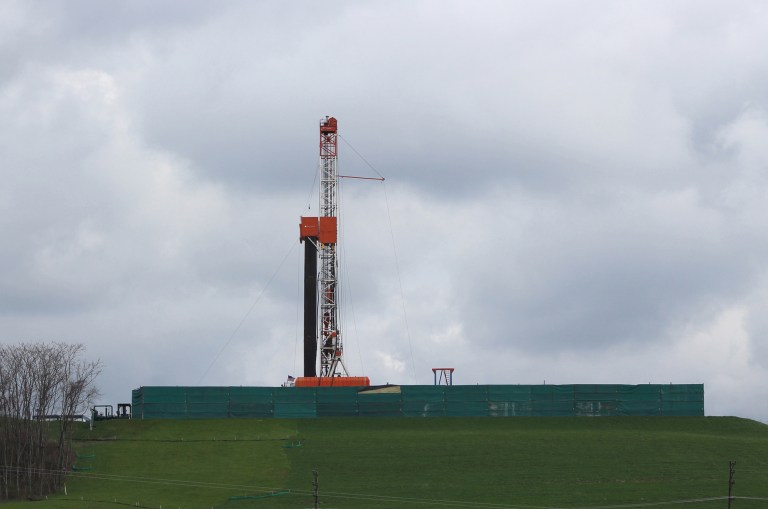 France has banned hydraulic fracturing while the United States' use of the drilling technique has resulted in an enormous bounty of cheap natural gas. (AP Photo/Michael Rubinkam)