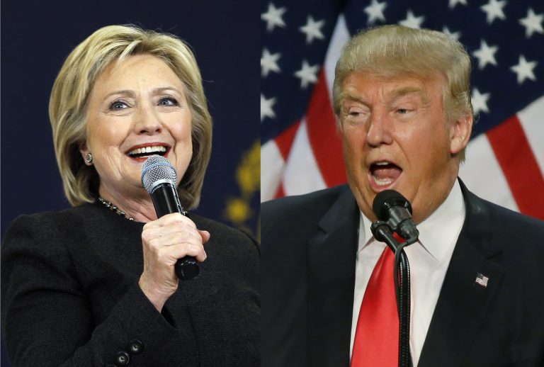 According to a new poll, Hillary Clinton and Donald Trump are virtually tied in New Hampshire. (AP Photo/Matt Rourke)