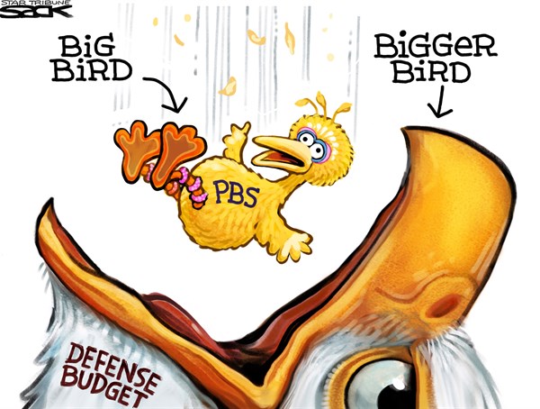 Editorial cartoon: Bigger bird