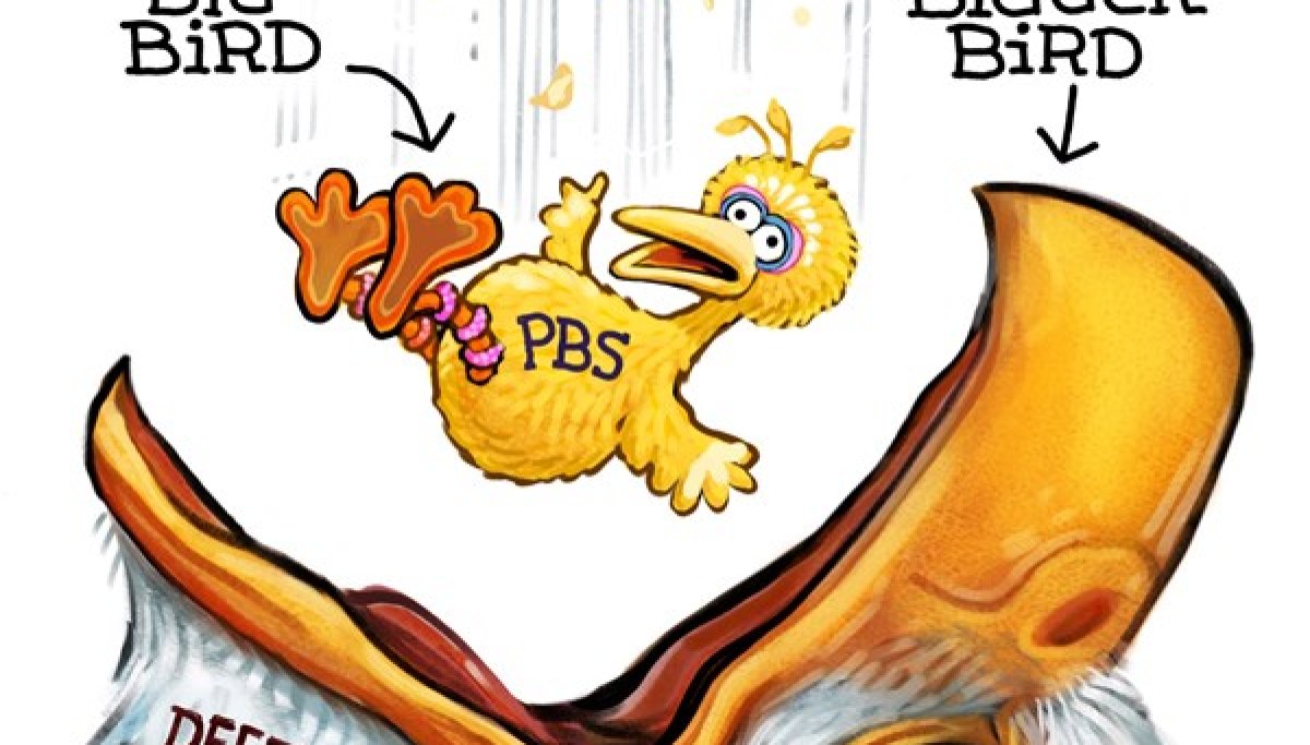 Editorial cartoon: Bigger bird