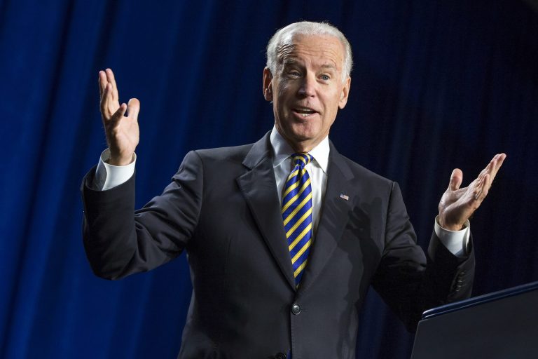 Vice President Joe Biden is playing defense Wednesday, apologizing profusely for referring earlier to shady bankers as 