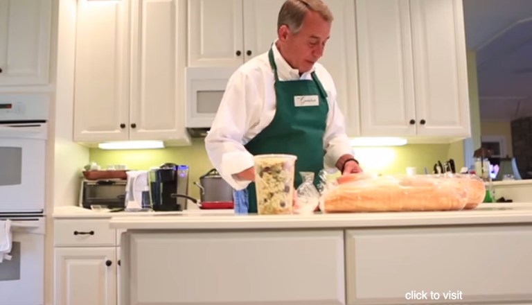 House Speaker John Boehner and House Minority Leader Nancy Pelosi shared family recipes on social media. (Screenshot)