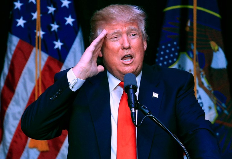 Trump, 69, is regularly accused of sexism by his critics and of taking an inappropriate tone with women, especially women reporters. (AP Photo/John Locher)