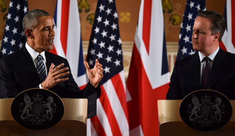 In April, appearing alongside British Prime Minister David Cameron, Obama resoundingly endorsed a 