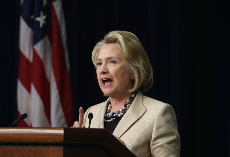 Representatives from five different intelligence agencies had screened 23 percent of Clinton's emails as of Friday. (Getty Images file)