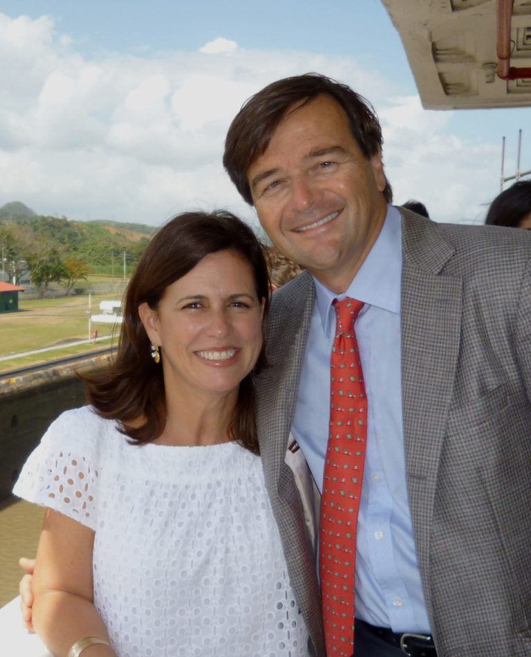 This handout photo provided by Georgetown University, taken in Jan. 2012, shows Olga Maria and Alberto Beeck. Georgetown University has received a $10 million gift for a new center aimed at fostering innovation among students who want to build skills and organizations to solve society's problems. Georgetown alumna Olga Maria Beeck and her husband, investor Alberto Beeck of Key Biscayne, Fla., made the gift and helped develop the program over the past three years, university officials told The Associated Press on Monday. (AP Photo/Georgetown University)