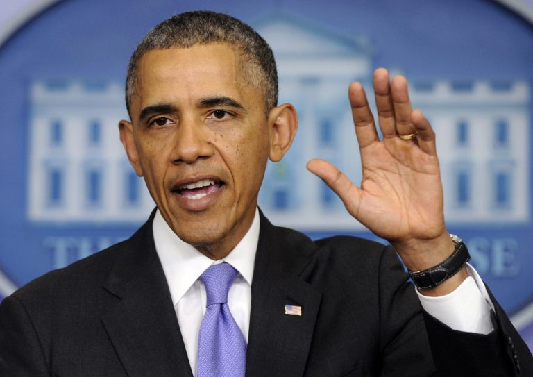 FILE - In this May 21, 2014, file photo, President Barack Obama speaks in the Brady Press Briefing Room of the White House in Washington, about veterans health care. A review of the Veterans Affairs health care system by a top White House aide has concluded that there are 