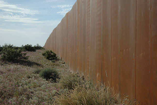 Wonderlane/Flicker
A wooden fence separates Mexico from the United States along Highway 2 in the Sonora Desert on the Mexican side of the border.