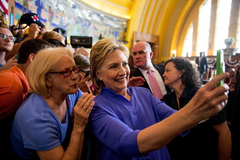 CNN's exit poll gave Hillary Clinton a 12 percent edge among female voters. (AP Photo/Andrew Harnik)