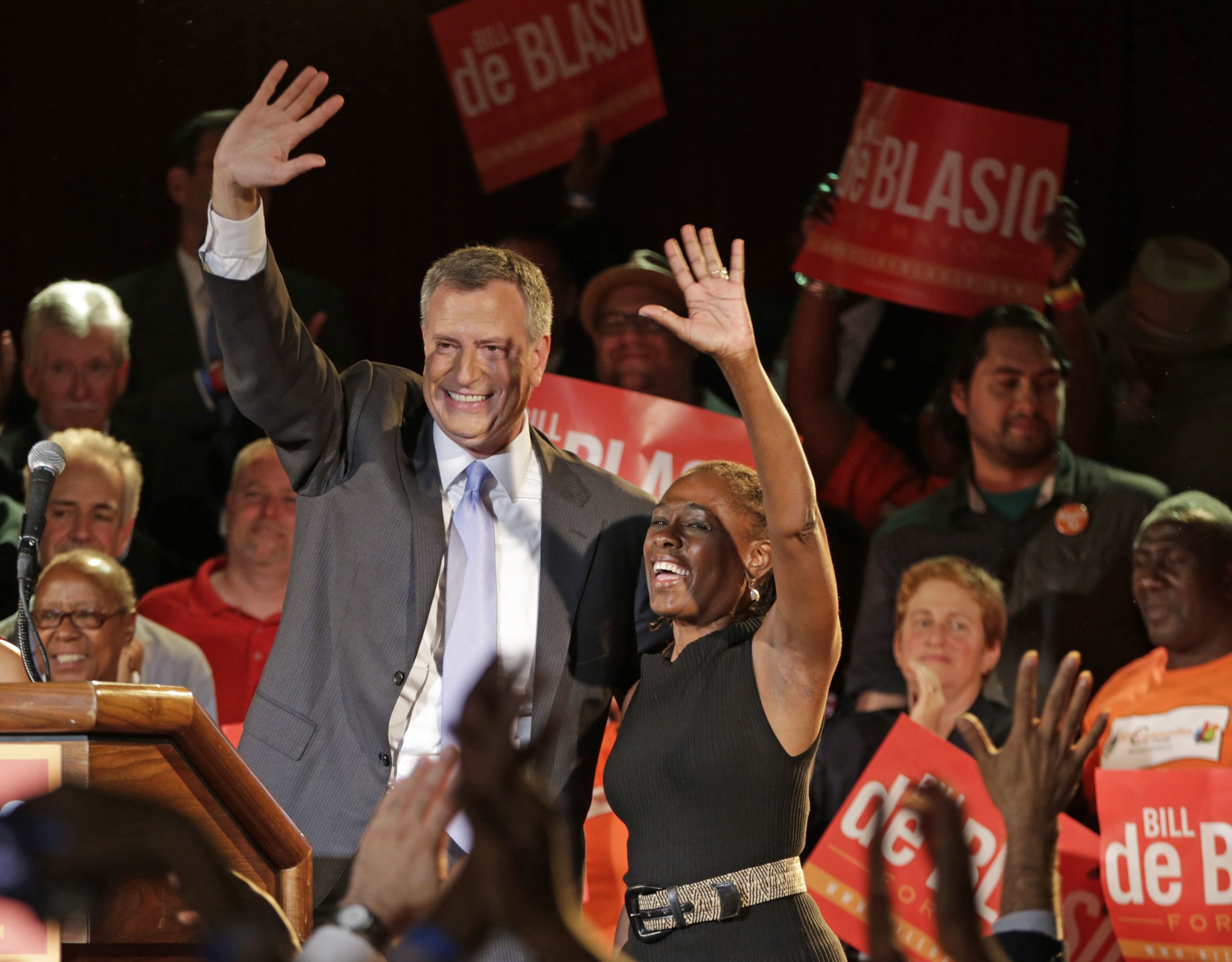 Bill de Blasio tops New York City mayoral primary; runoff possible