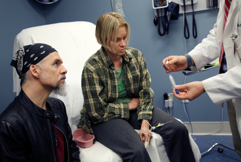 Those not hooked are increasingly inured to the plight of those afflicted. (AP Photo/Elise Amendola)