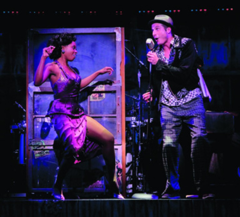 photo by Paul Kolnik
Felicia Boswell as Felicia and Bryan Fenkart as Huey star in the national tour of 