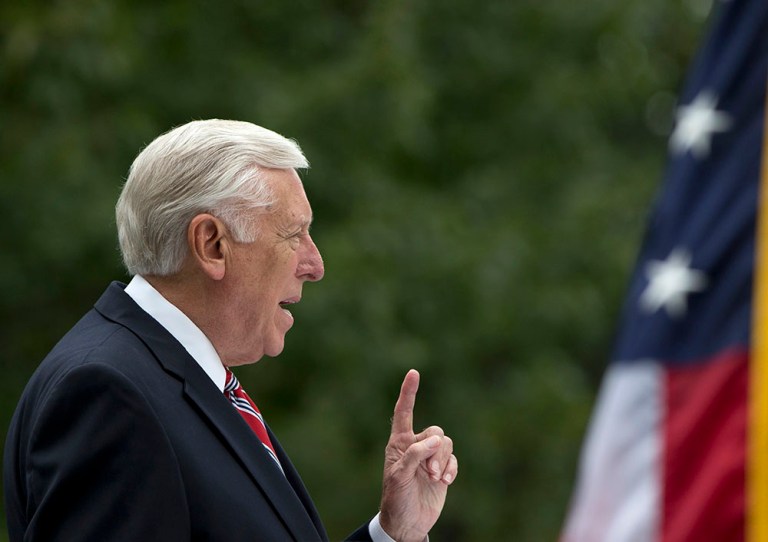 —œCandidates who tend to appeal to anger and encourage confrontation tend to have that their events,—? Hoyer said. (AP Photo/Carolyn Kaster)