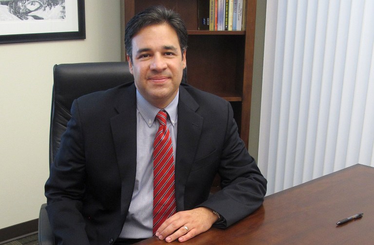 Rep. Raul Labrador, R-Idaho, praised House Speaker John Boehner for his support of conservatives during the fight to defund or delay Obamacare during a conversation with reporters on Wednesday. (AP Photo/John Miller)
