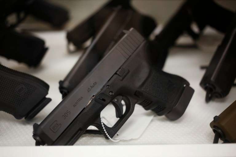 Gun rights groups argued that the men should not lose their constitutional right to bear arms because of misdemeanor abuse convictions. (Bloomberg)