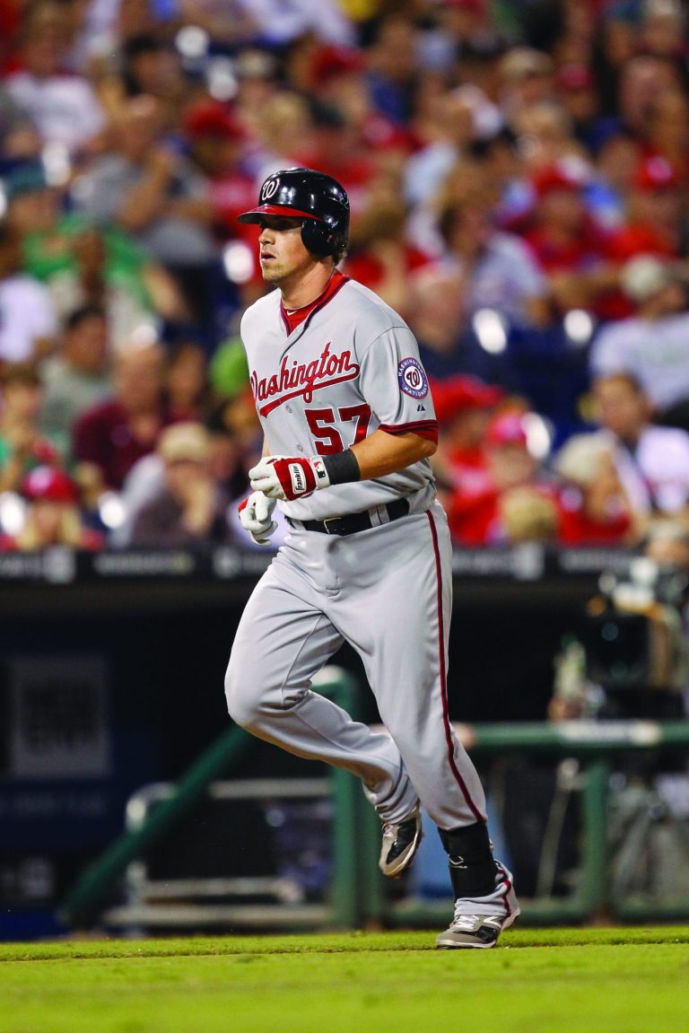 Tyler Moore will take Adam LaRoche's spot at first base and in the cleanup spot for Wednesday afternoon's game. (Photo by Brian Garfinkel/Getty Images)