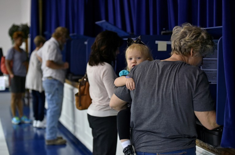The huge boom in Democratic primary voting in 2008 has not carried forward, whereas Republican turnout is considerably more robust than it was in either 2008 or 2012. (Justin Sellers/The Clarion-Ledger via AP)