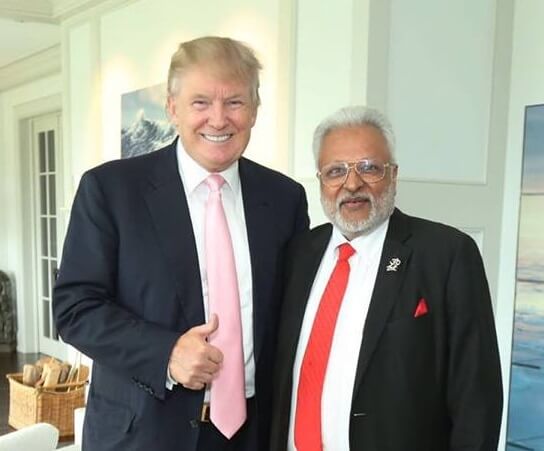 Donald Trump and Indian-American businessman and donor Shalabh 