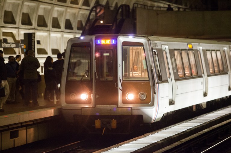 A Metro train arriving at McPherson Square station last year. 