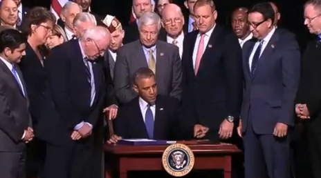 VIDEO: Obama signs Veterans Affairs overhaul bill into law