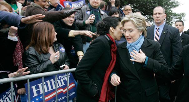 Hillary Clinton with Huma Abedin. AP Photo