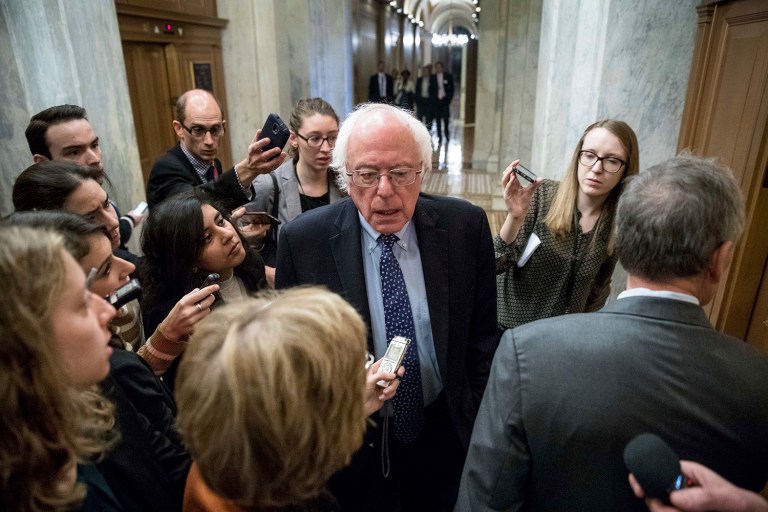 Bernie Sanders said people are nervous about possible entitlement cuts under a Republican-led Congress and presidency. (AP Photo)