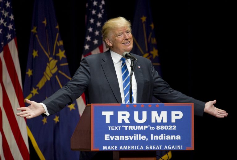 An increasing number of party figures are making their peace with the idea of Donald Trump as their nominee. (Denny Simmons/Evansville Courier and Press via AP)