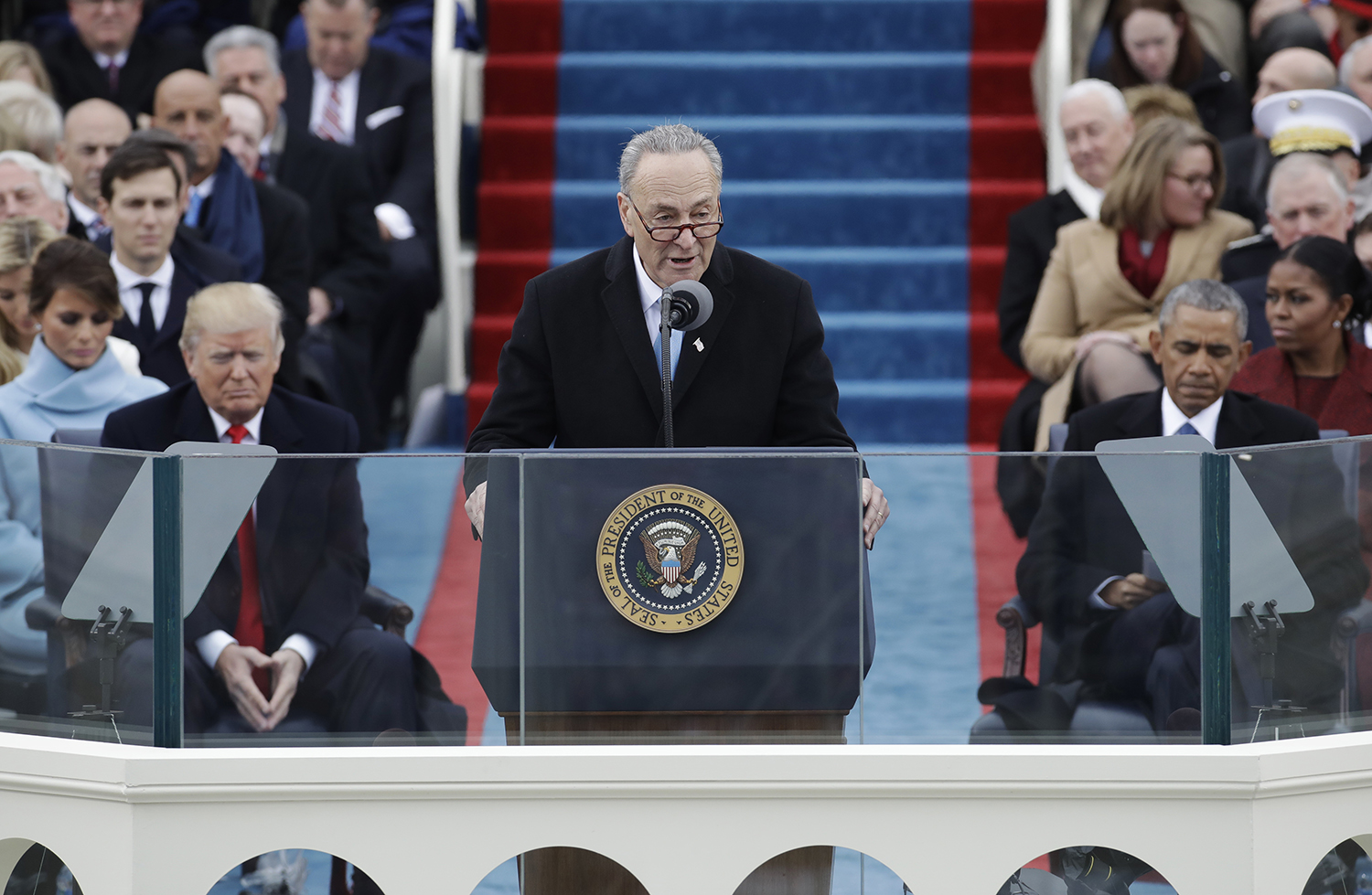 Schumer speech draws boos, ridicule