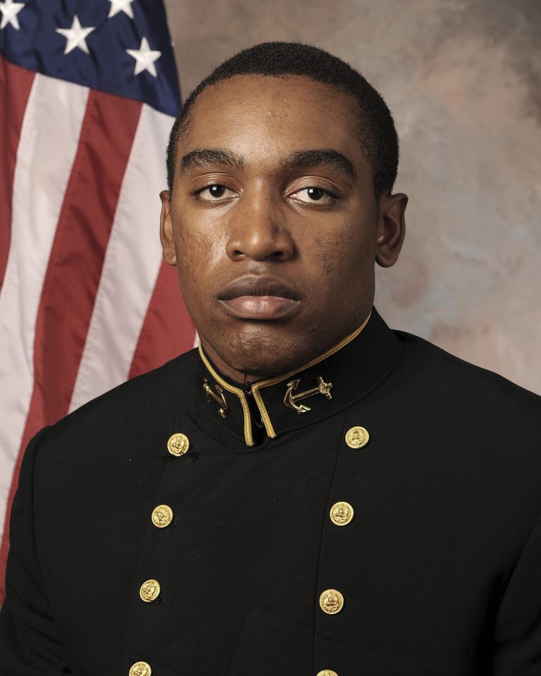   In this July, 24, 2013 photo released by the U.S. Navy Football team, Midshipmen Tre'ves Bush is shown. A hearing to determine if three Naval Academy midshipmen will face a court-martial could be nearing its end in the case of an classmante who allegedly was sexually assaulted. Navy investigators are set to testify, a week after the hearing opened, and defense attorneys hope to wrap up later in the day after commenting on the evidence. The alleged victim has testified she was drinking heavily at an off-campus party and has no memory of the alleged incidents. (AP Photo/U.S. Navy Football)  