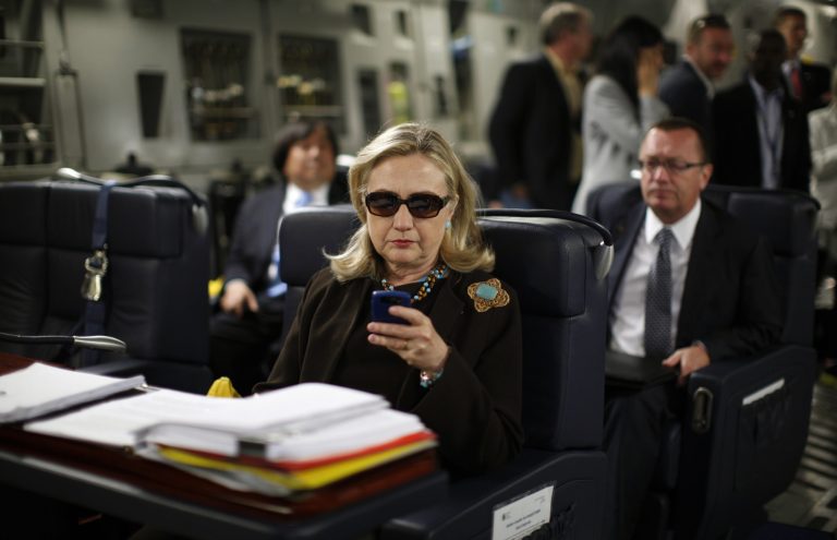 Clinton, campaigning in New Hampshire, said Friday she was aware that the FBI wanted some of the email to be classified, 