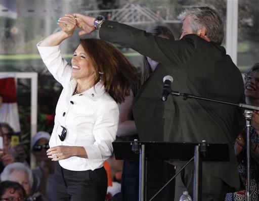 Michele Bachman swing dances in Iowa