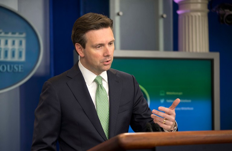 Asked about the vulnerability caused by Clinton's email server, White House press secretary Josh Earnest only repeated FBI Director James Comey's findings. (AP Photo/Pablo Martinez Monsivais)