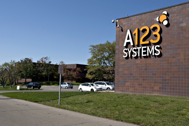 The A123 Systems lithium ion automotive battery manufacturing plant (Bloomberg photo)