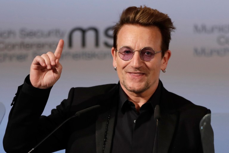 Bono praised Vice President Mike Pence for his effort to 