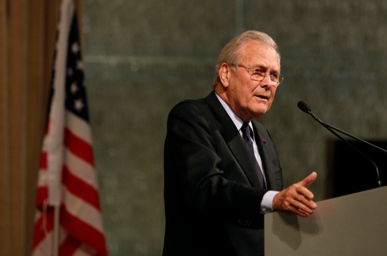 Donald Rumsfeld.