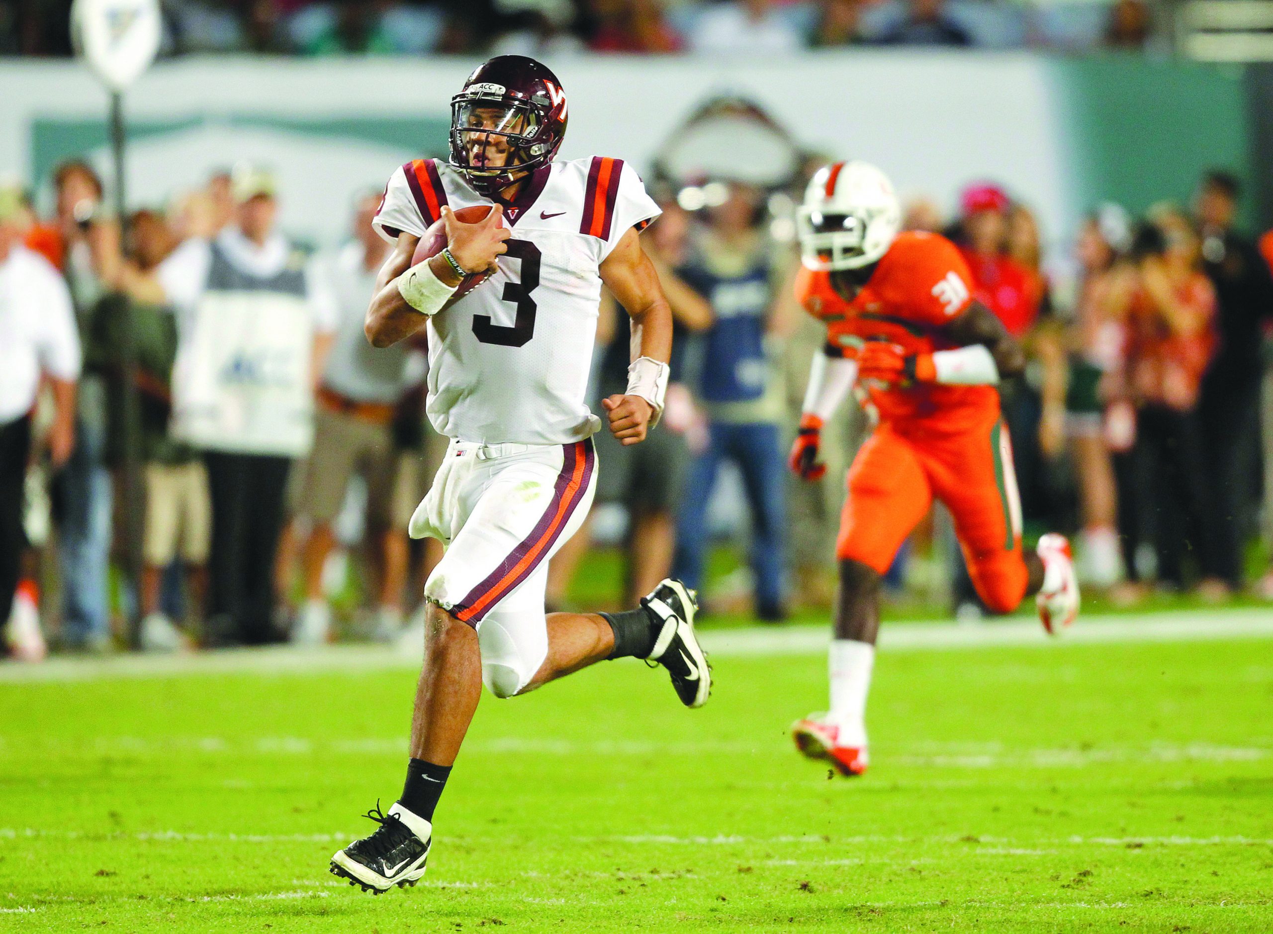 Virginia Tech trying to get into the run of things