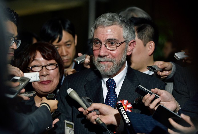 Tuesday night on Twitter, Paul Krugman bemoaned a "deep hatred" he sensed throughout the country as Republican Donald Trump had a stronger showing in voter turnout than was expected. (AP Photo)