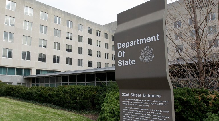 A foreign service labor union on Thursday dismissed worries about brain drain at the State Department, by saying senior diplomats who resign can be replaced easily. (AP Photo/Luis M. Alvarez)