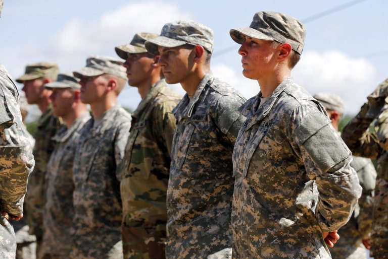 A new poll shows that 52 percent of women oppose requiring women to register for the draft. (AP Photo/John Bazemore)