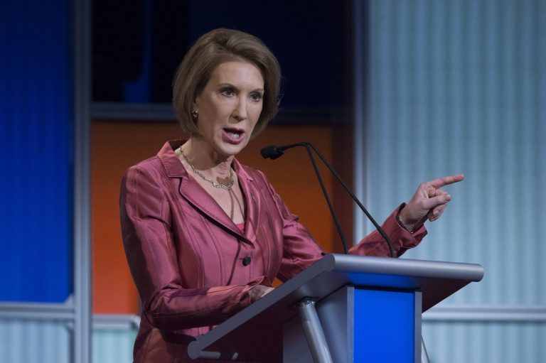 Carly Fiorina wants CNN to alter the rules that will split up the debate in two parts.Â (AP Photo/John Minchillo)