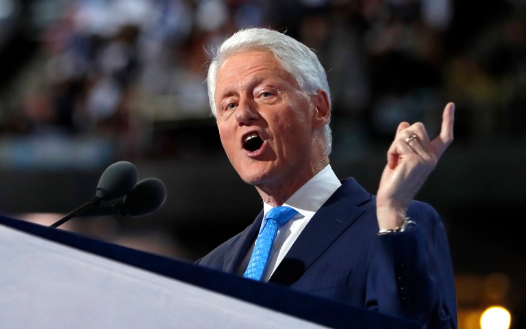 Former President Bill Clinton is walking a fine line between being an asset and a liability for Hillary Clinton. (AP Photo/Carolyn Kaster, File)