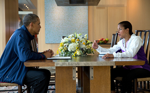 Working on Vacation: WH Releases Photo of Obama Getting the ‘Presidential Daily Briefing’