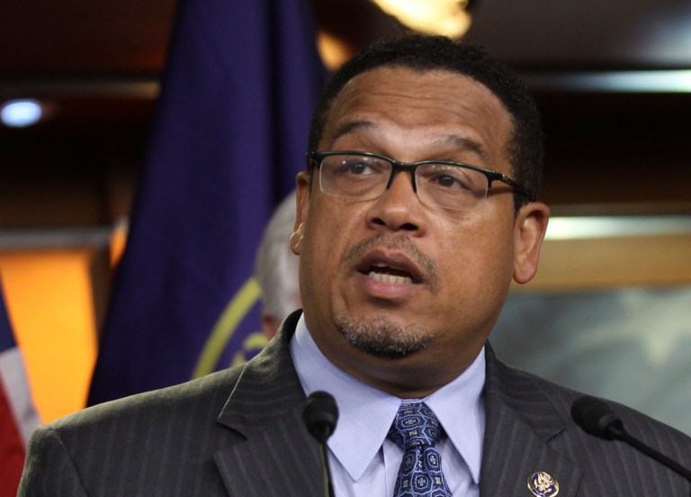 Rep. Keith Ellison, D-Minn., said he would leave his House seat in order to 