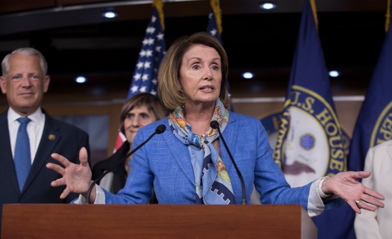 Pelosi accused Republicans of running the same playbook they turned to in the 1990s. (AP Photo/J. Scott Applewhite)