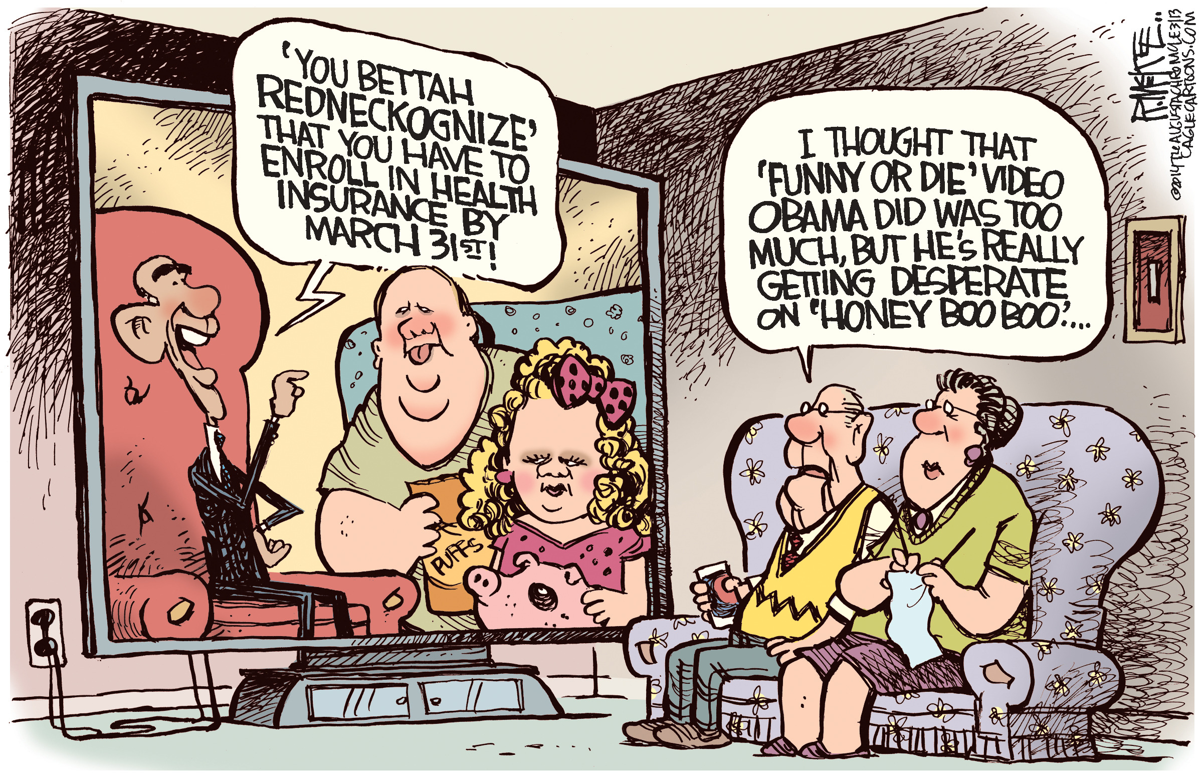 Editorial Cartoon: Obama and Honey Boo Boo