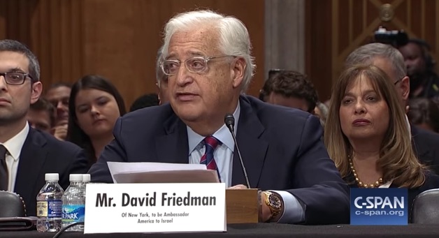 Friedman Confirmed as Ambassador to Israel